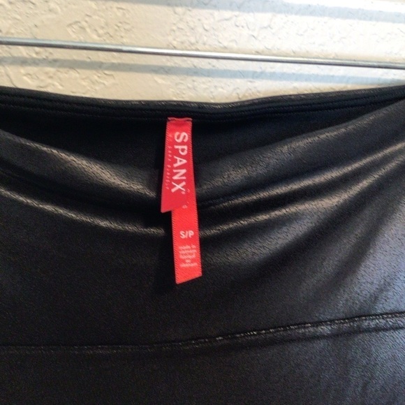 SPANX Black Faux Leather Leggings - Picture 6 of 11
